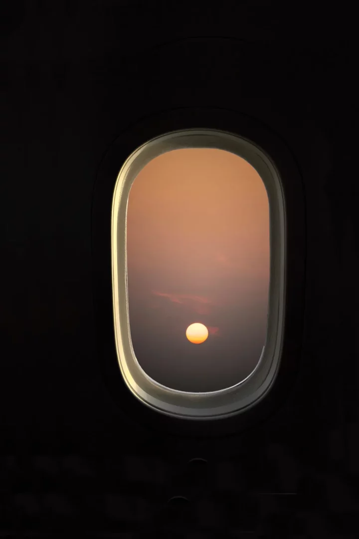 Moon from a plane